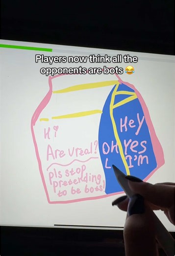 dolly.artistic (@dolly.artistic) - I'm not a bot! #drawingtogether #game #artistsoftiktok #multiplayer #drawwithme #ipad #ipaddrawing #digitalart #bot