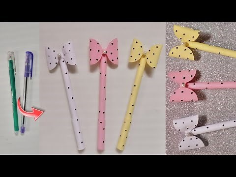 Origami Paper Pen decoration || Pen decoration ideas || Paper craft .