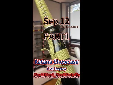 Katana Replay — 1095/Damascus, Full Tang, Mirror Polish + Paper/Bamboo Segments (Sep 12, 2025 · P1)