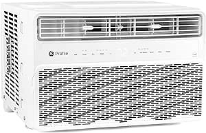 GE Profile Inverter Window Air Conditioner Unit 8,000 BTU with Energy Efficient AC Cooling up to 350 sq ft., Ultra Quiet, SMART Home Capable, Includes Remote and Install Kit, White
