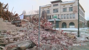 Snow-covered buildings collapsing in rare US West weather