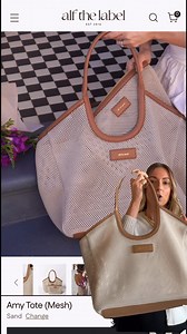 You asked, we delivered - the Mesh Amy Tote is now available in Sand. Neutral, chic and still the bag that holds 𝘭𝘪𝘵𝘦𝘳𝘢𝘭𝘭𝘺 everything. It’s sold out 7 times for a reason... and it’s about to go again > www.alfthelabel.com/products/amy-tote-mesh-sand | Alf the Label