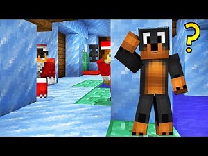 HIDING IN GLACIER in Minecraft! / Abra, Macioch, Elvisoo