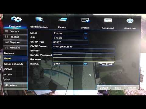 Samsung Surveillance email setup