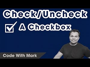 How do I check/uncheck a checkbox input button in html table? - Code With Mark