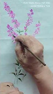 Fabric Art | 💜 Lavender Painting on Fabric | Okshin Gakshin Granny's Craft Studio
