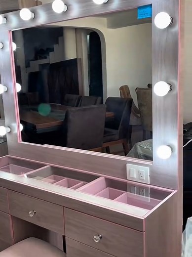 Elevate your space with these classy,elegant, Radiante vanity sets. Design to make your space stand out. Call or whatsapp 342-5503 to place your orders today #liluzivert #trinidadandtobago #woodworking #blowthisup #foryou