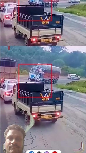 Viral video: Lorry upset in hill #truck #viral