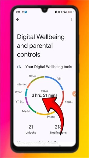 Mobile Me Screen Time Kaise Check Kare | Use Time Complete Check | Mobile Usage Time | #shorts #tech