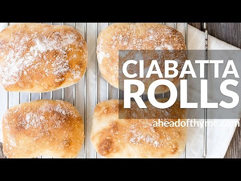 Easy Small Batch Ciabatta Rolls