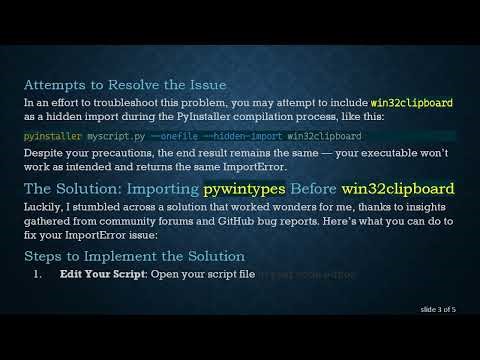 How to Fix ImportError with pywin32 and win32clipboard in PyInstaller
