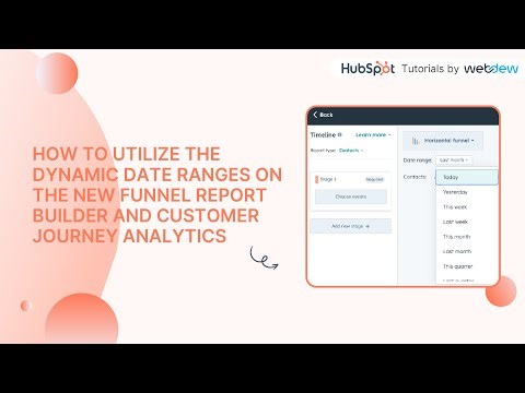 How to utilize the dynamic date ranges on the new funnel report builder