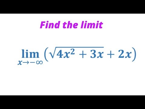 How to find the limit of a function as x approaches negative infinity