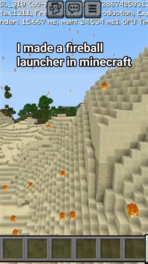 i made a fireball launcher in minecraft