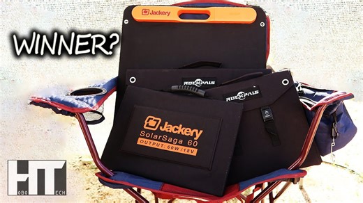Bench testing four portable solar panels with BLUETTI power station! Jackery vs Rockpals