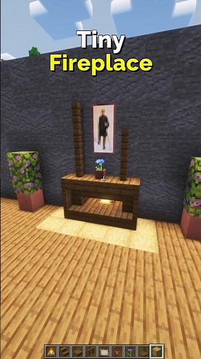 How to Make a Tiny Fireplace in Minecraft – Cozy Decoration | CupSapling #minecraft #shorts #easy