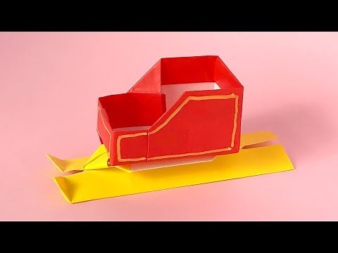 【折り紙】ソリの作り方（立体）〈クリスマス作品〉