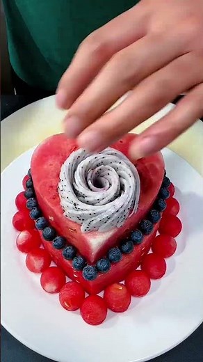 Watermelon Birthday Cake. Summer is here. Making such a watermelon cake is delicious, beautiful and