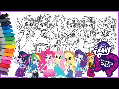 Coloring My Little Pony - All Equestria Girls COMPILATION - Mewarnai Kuda Poni COMPILATION