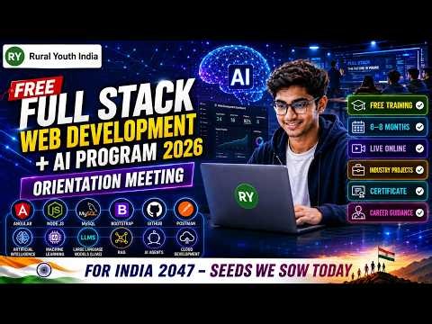 Full Stack Web Development & AI Program 2026 | Orientation Meeting | Rural Youth of India