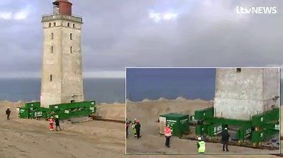 47K views · 523 reactions | At a speed of 26ft per hour, this century-old lighthouse was placed on rails and wheeled away from the North Sea, in a bid to save it from coastal erosion Read more here: https://bit.ly/2N0EOsh | ITV News | Facebook