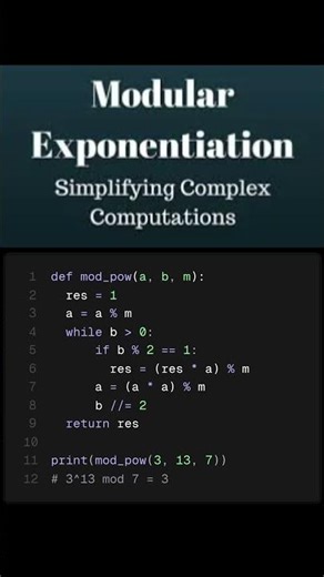 Modular Exponentiation Simplified | #python #coding #codewithharry #maths