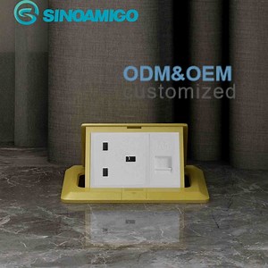 [Hot Item] Stainless Steel Floor Socket Date RJ45 CAT6 Outlet Tct Tot Telecommunication Closet