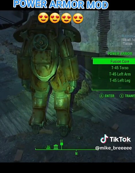 Funny Fallout 4 Mods: Power Armor Fusion Core Activation