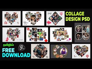 psd free download collage prems photo collage in frame heartin shape free download collage