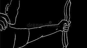 Archer with Bow and Arrow Hitting Bullseye Target Drawing 2D Animation Stock Video - Video of goal, cartoon: 128302049