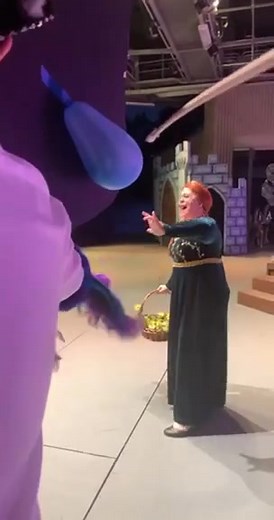 Backstage view of the exploding bird 😂 #shrekthemusical #morningperson