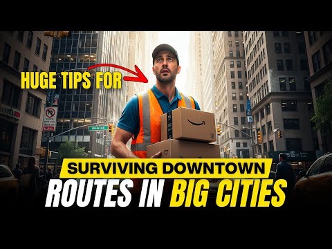 Day In The Life Amazon Delivery Driver | HUGE Tips for Surviving Downtown Routes in Big Cities 🚙💨