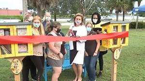 The world's largest book-sharing movement reaches Crosspointe Elementary ! 📘📗📕 See how the Girl Scouts and the Education Foundation of Palm Beach County's little libraries are encouraging reading and uniting our community. | The School District of Palm Beach County