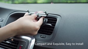 ELOHEI Cell Phone Car Holder, Upgraded Aluminum Alloy Car Holder for iPhone 15 Pro Max, 2023 Best Gravity Car Vent Phone Mount, Air Vent Phone Holder for iPhone & Android All Phones(Black)