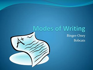 Modes of Writing - SlideServe
