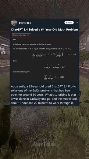 ChatGPT 5.4 Solved a 64 Year Old Math Problem