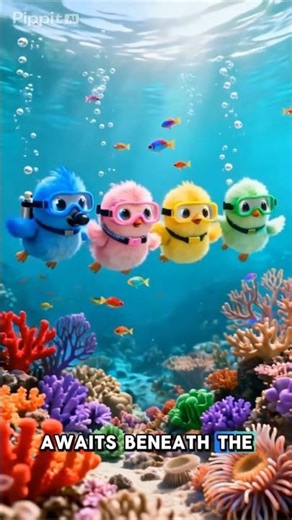 Diving under the beauty of the sea #shorts #chicks #chicken #diving #sea #chicks #pets #cute #fun