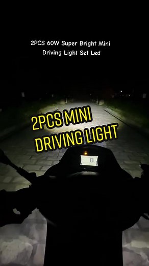 Super Bright Mini Driving Light Set - 2PCS LED Lights for Motorcycles and Cars