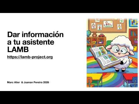 LAMB 101-2 Dar información a tu asistente LAMB