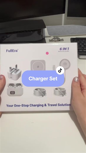 Total Tech Power Kit – Charger Plug, Cables, Power Bank, Pad & Earphones 🔥 Stay ready with this 6-in-1 accessory pack featuring a power bank, wireless pad, plug, two cables, and earphones. #techessentials #techonthego #chargingkit #techbundle #tiktokmademebuyit