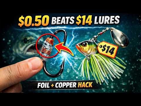 Wrap Aluminum Foil + Copper Wire on Your Hook — The Galvanic Fishing Hack That Beats Any $14 Lure
