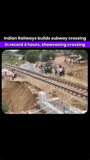 Roshan🔹Modular Pulse | Indian Railways built this precast concrete culvert bridge in just 4 hours — without major traffic disruption! This is the power of... | Instagram