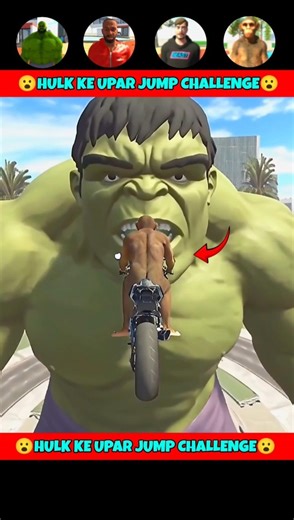 Jump challenge over the hulk 😱Indian Bike Driving 3d || #short #viral #gaming #indianbikedriving3d