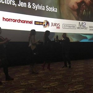 1.3K views · 37 reactions | Horror Channel's Stewart Bridle has just presented Jen and Sylvia Soska with our Achievement In Horror award at Grimmfest. A well deserved accolade for amazing filmmakers! | Legend Channel | Facebook