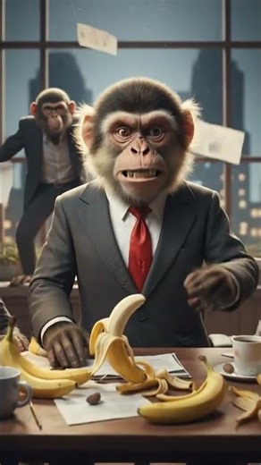 🐒 Monkey Boss Fires Everyone… Again?! 💼🍌 | #FunnyMonkey #Shorts