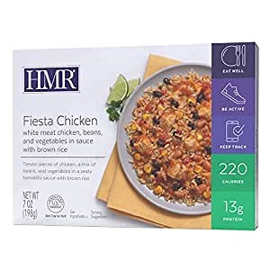 HMR Fiesta Chicken Entrée | Pre-packaged Lunch or Dinner to Support Weight Loss | Ready to Eat | 13g of Protein | Low Calorie Food | 7oz Serving per Meal | Pack of 6