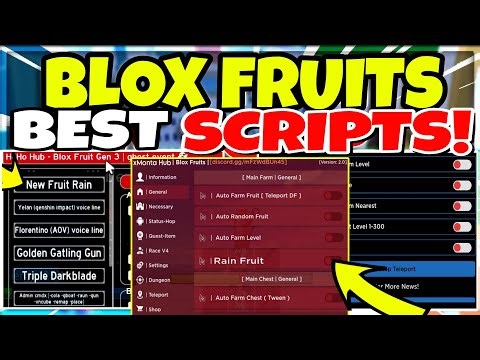 Top 3 Scripts Blox Fruit Mobile No Key Fruit Rain & Auto Farm |RAID| Mastery | Mtriet Hub , Hoho Hub
