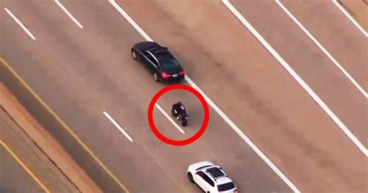 Helicopter pursues reckless motorcyclist fleeing police at 130mph