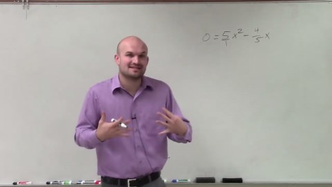 Solve a quadratic by factoring out GCF