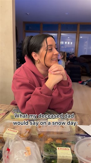 ELAINA CHRISTINA on Instagram: "being snowed in for the first time without my dad had me really thinking about the things he used to say on snow days… so i bought his energy to my home & to you all ❤️🥰 #newjersey #italianamerican #jersey #italiandad #grief"